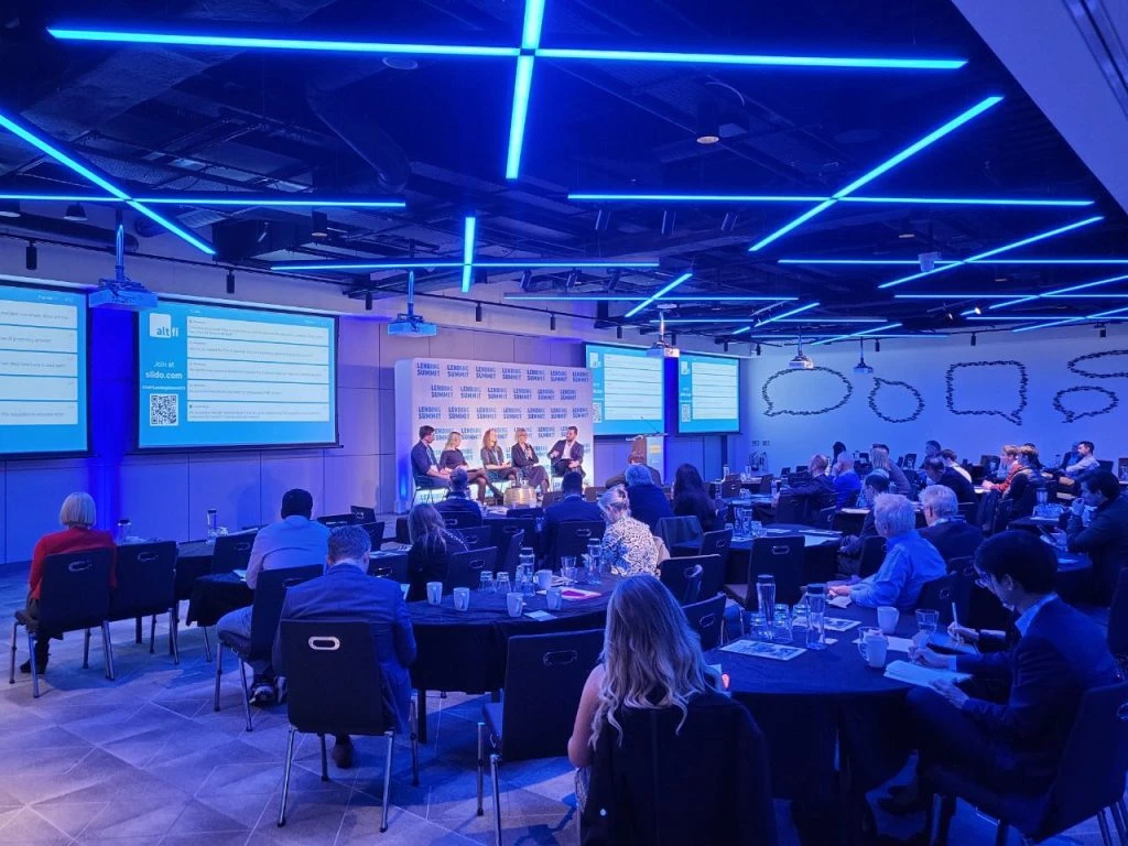 Panel session at AltFi Lending Summit fintech conference October 2023