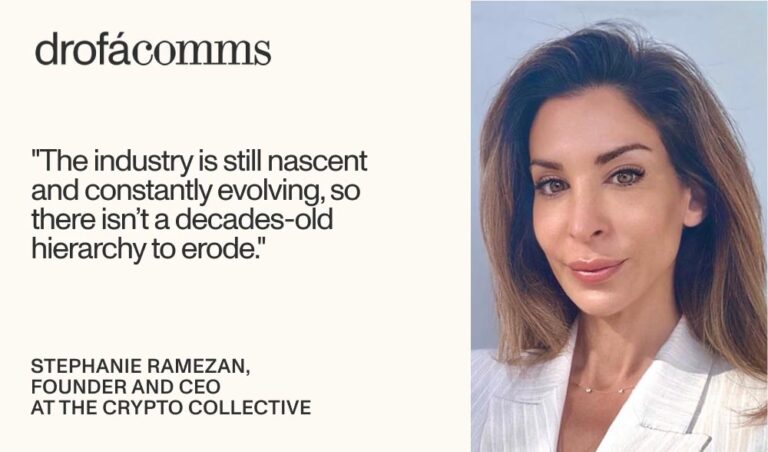 Stephanie Ramezan, Founder and CEO of The Crypto Collective, featured in the Women Leading the Way series on women in digital assets
