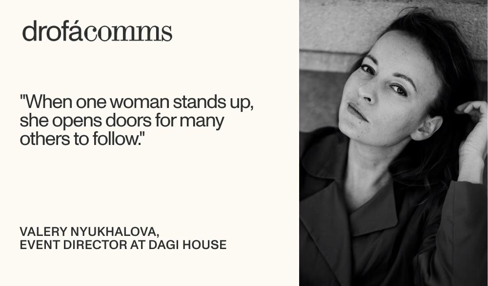 Valery Nyukhalova, dAGI Summit Event Director, featured in Drofa Comms’ Women Leading the Way interview on women's leadership in AI and blockchain