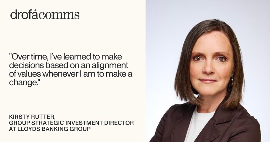 Kirsty Rutter, Group Strategic Investment Director at Lloyds Banking Group, featured in the Women Leading the Way interview series