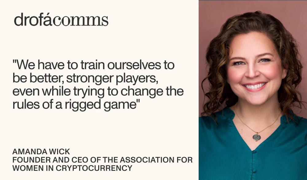 Amanda Wick, Founder and CEO of the Association for Women in Cryptocurrency, on women in crypto leadership and breaking barriers in blockchain