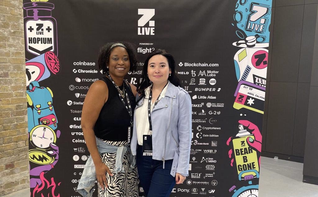 Drofa Comms team member at Zebu Live 2023 fintech and Web3 conference