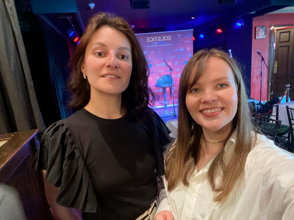 Drofa Comms team members at Crypto AM Solstice Birthday Party in London, June 2023