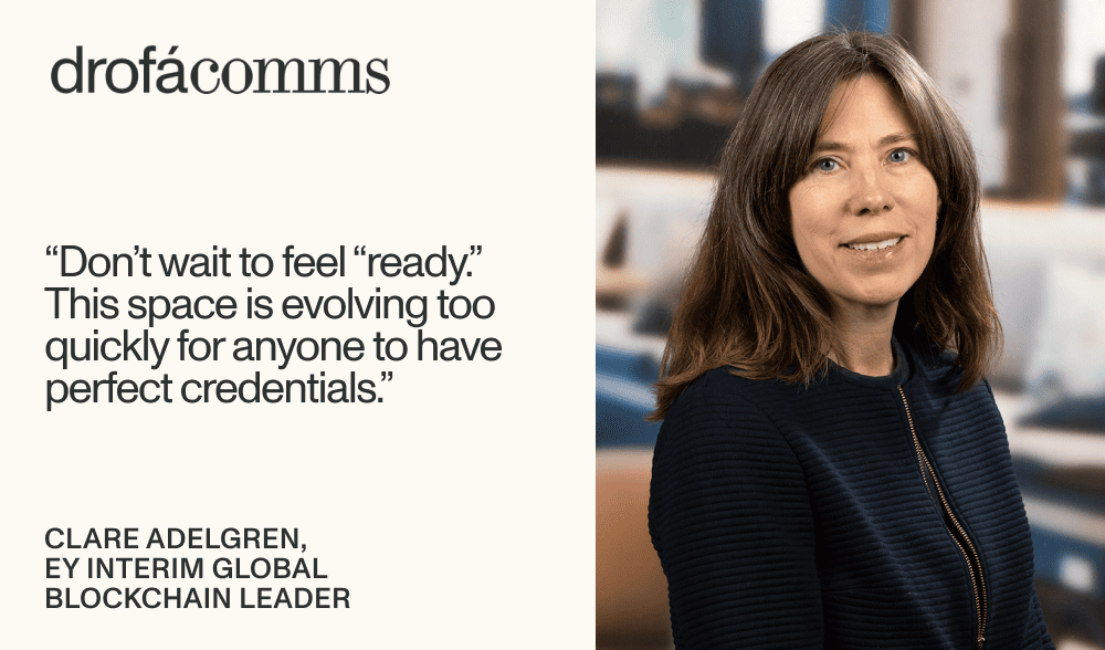 Clare Adelgren EY Interim Global Blockchain Leader on Blockchain in Enterprise Finance
