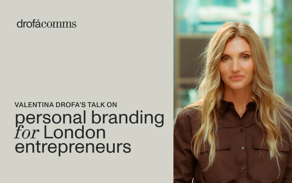 Valentina Drofa's talk on personal branding for London entrepreneurs
